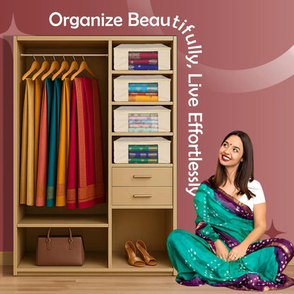 Premium Saree Storage Organizers with Zip